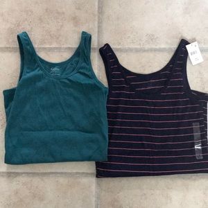 Maternity fitted tank tops -two